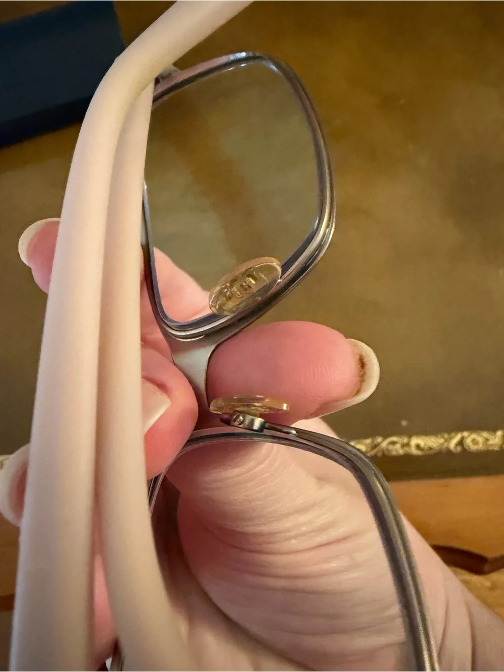 Christian Dior CD3774 eyeglasses featuring a dark blue and pink full-rim frame